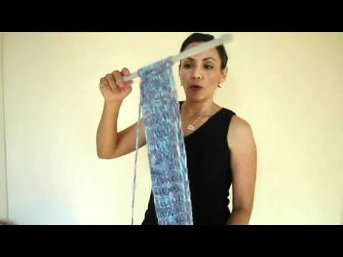 Tejer bufanda con dos agujas - YouTube