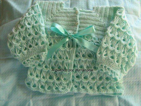Chambritas de bebé tejidas a crochet - Imagui