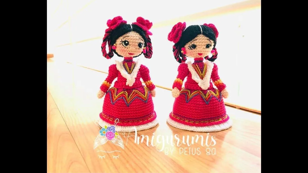 Como tejer en crochet Muñeca traje típico de Jalisco, amigurumis by Petus -  YouTube