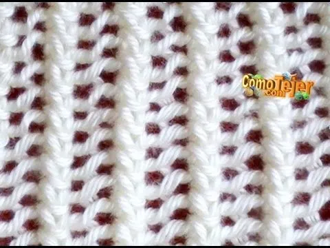 Como Tejer Encaje Tejido-Lace Stitch 2 Agujas (18) - YouTube | A ...