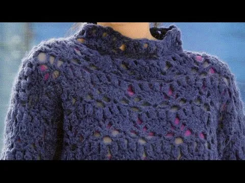 Como Tejer Jersey Calado Con Muestras de Arcos a Crochet - YouTube