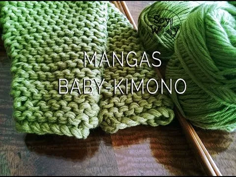 Cómo tejer las mangas de la chaqueta de bebé 3ª parte - YouTube