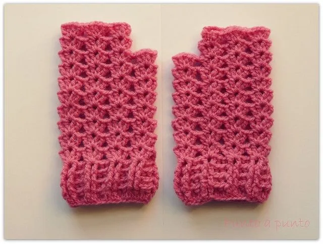 Como tejer mitones crochet - Imagui