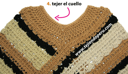 Cómo tejer un poncho de dos rectángulos a crochet | TEJIDOS ...
