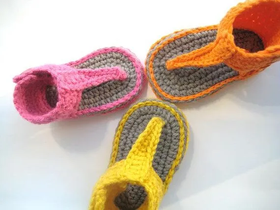 Patrones de sandalias tejidas a crochet - Imagui