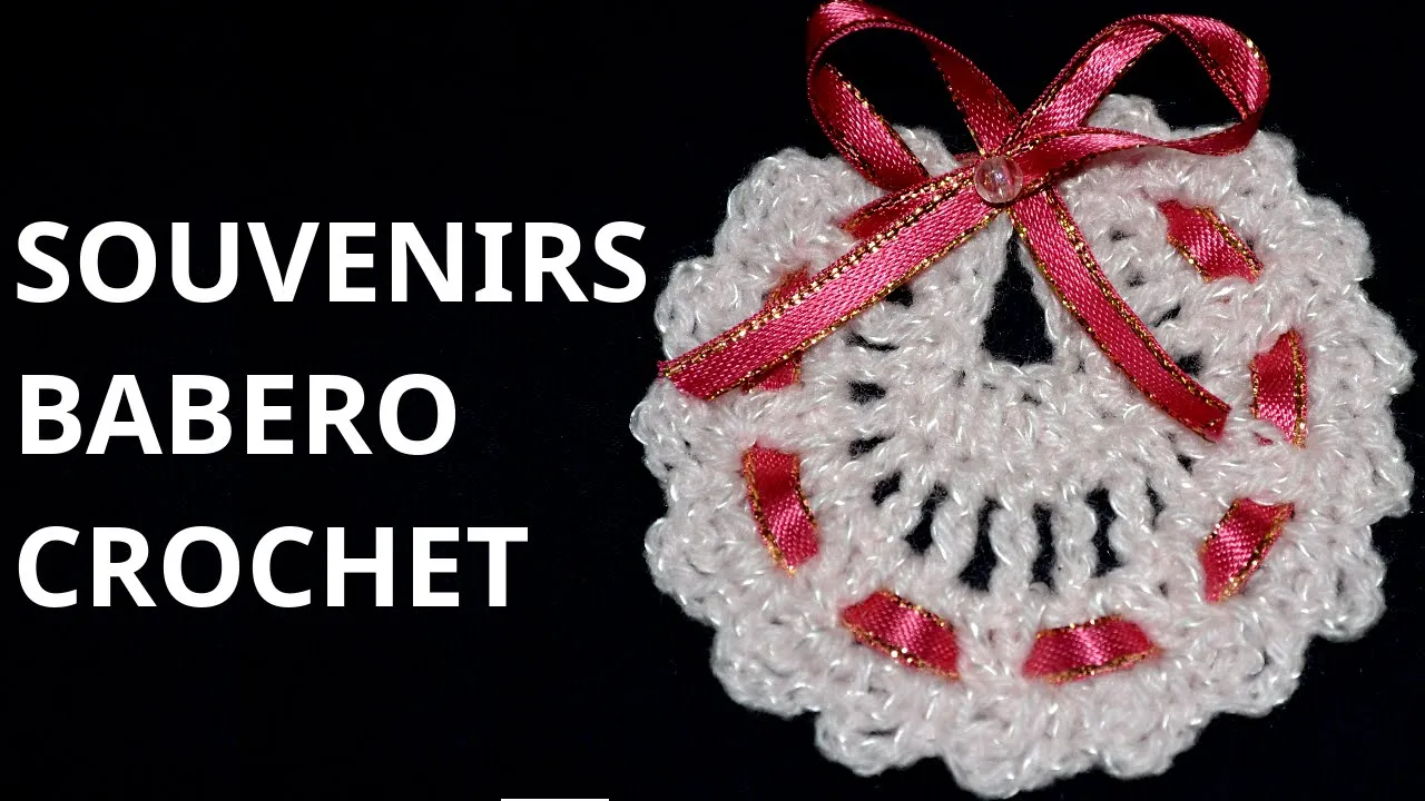 Como tejer Souvenirs Modelo Babero en tejido crochet tutorial paso ...