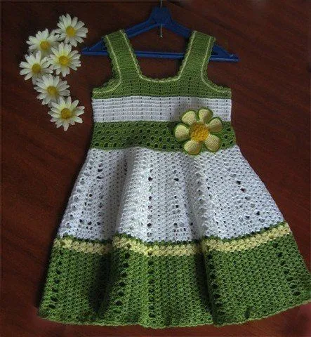 Como tejer un vestido a crochet para niñas | tejidos de bebes ...