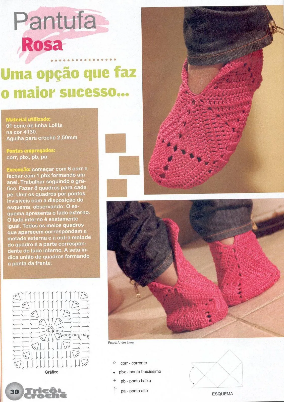 Pantuflas en crochet patrones - Imagui