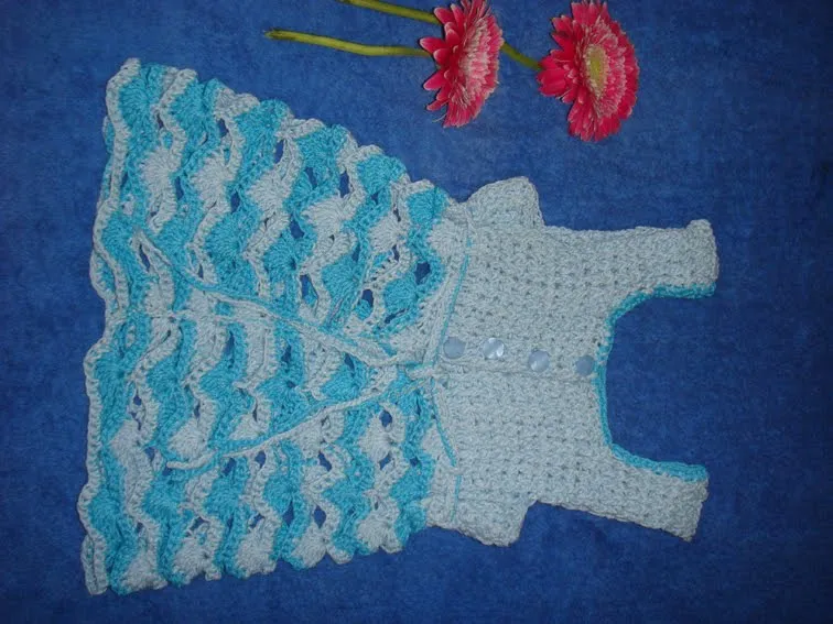 Tejido crochet vestido bebé - Imagui