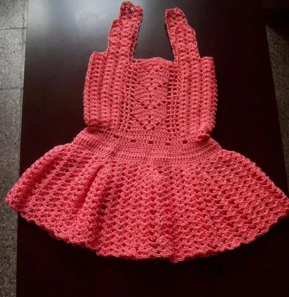 Tejido a crochet vestidos de niña de 4 años paso a paso - Imagui