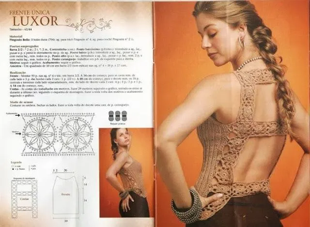 Tejido Facil: Patrón: Musculosa top sexy!! | Tejidos de crochet ...