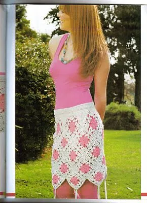 Tejido Facil: Patrón: pollera tejida al crochet con cuadraditos!!! Tejido Facil: Patrón: pollera tejida al crochet con cuadraditos!!!
