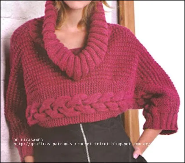 4 patrones de ponchos tejidos con dos agujas | Crochet y Dos ...