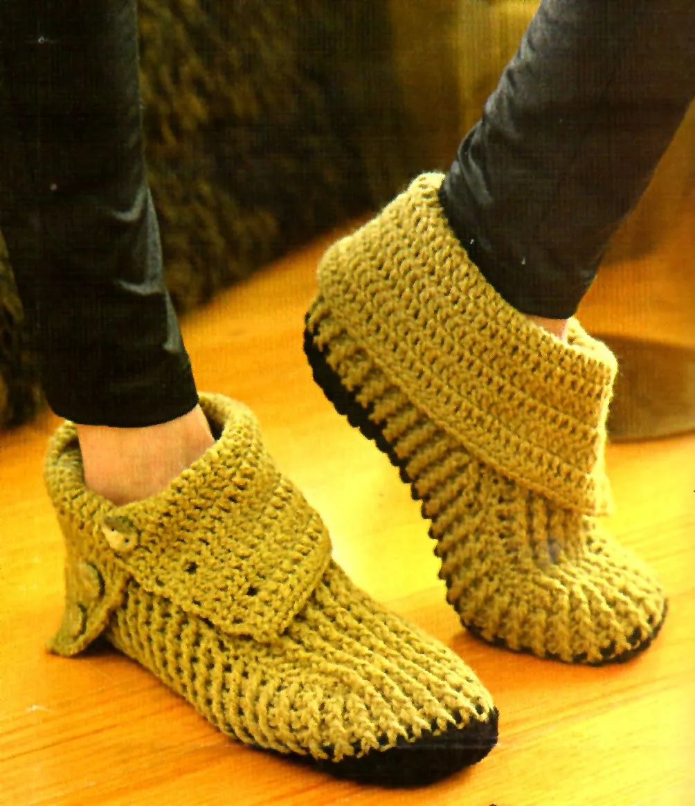 tejidos artesanales en crochet: botas tejidas en crochet (2 modelos)