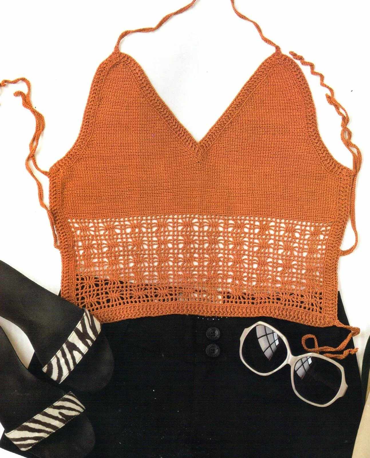 tejidos artesanales en crochet: top tejido en crochet con ... tejidos artesanales en crochet: top tejido en crochet con ...