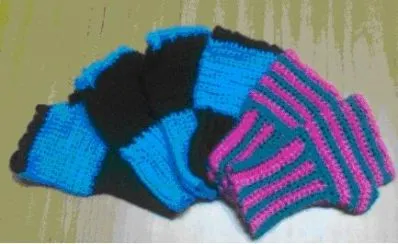 Guantes sin dedos crochet - Imagui