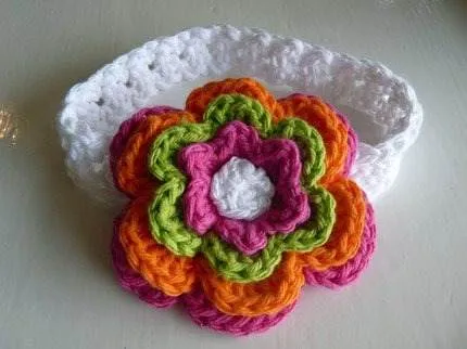 Cintillos tejidos en crochet para niñas paso a paso - Imagui