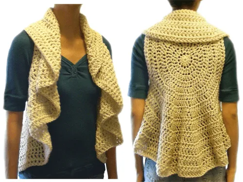 Chalecos redondos tejidos a crochet patrones - Imagui