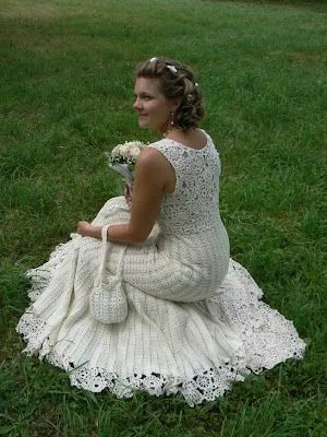 Tejidos a crochet para vestido de novia