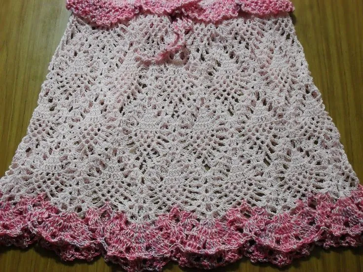 Vestido tejido a crochet punto piña - Imagui