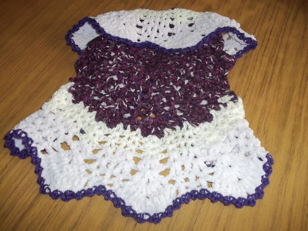 Tejidos "LU": Chalecos redondos al crochet para niñas