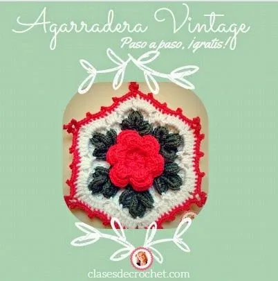Tejiendo lindo - Graciela Gaudi: Crochet agarradera: Flor vintage ...