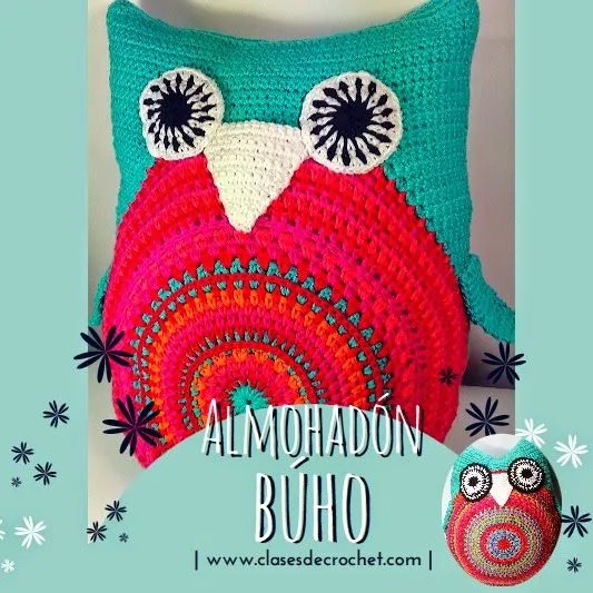 Tejiendo lindo - Graciela Gaudi: Patrones Crochet: Almohadón Búho
