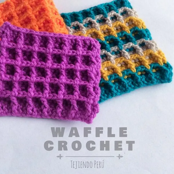 Tejiendo Perú on Twitter: "Nueva puntada: waffle #crochet!: http ...
