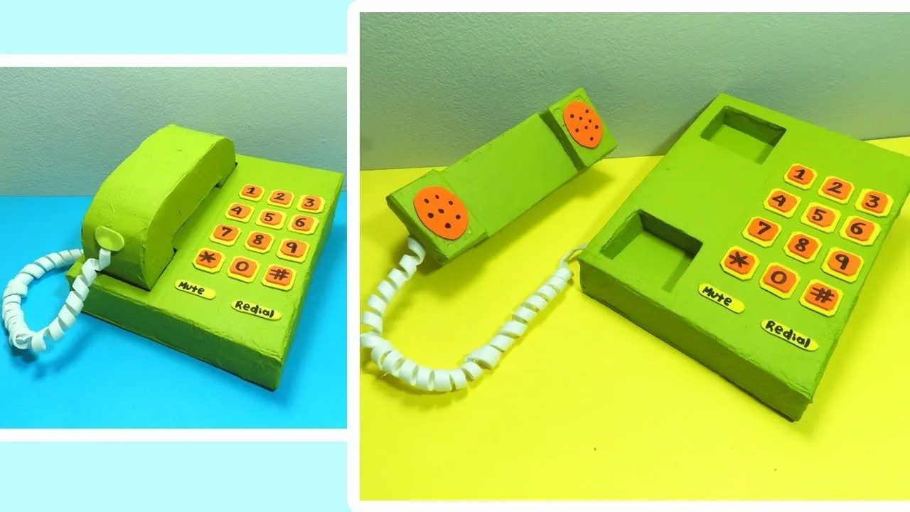 Como hacer un TELÉFONO DE CARTÓN RECICLADO☎️ | Como hacer un celular, Como  hacer juguetes reciclados, Carton reciclado