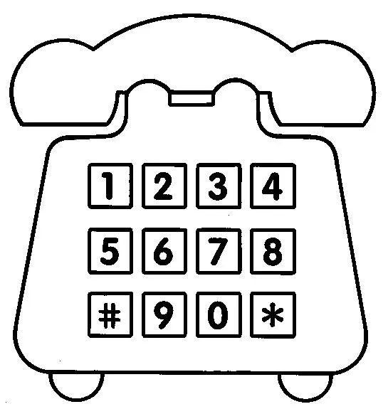 Teléfonos convencionales para pintar | Colorear imágenes Teléfonos convencionales para pintar | Colorear imágenes