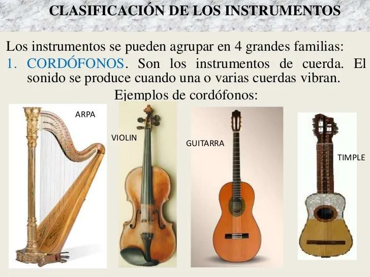 Tema 3 Los instrumentos musicales y su clasificación.