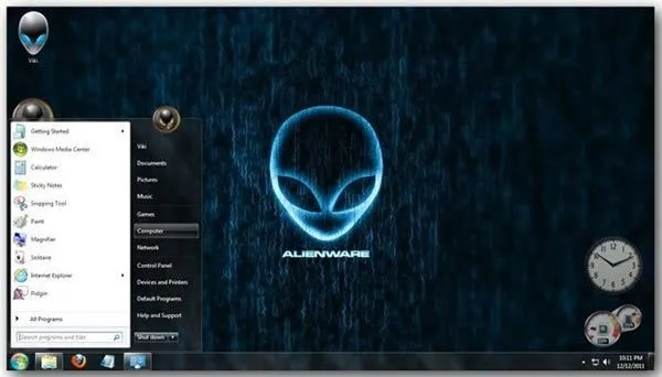 tema Alienware 2012 para windows 7 | Temas Windows 7 | Alienware ...