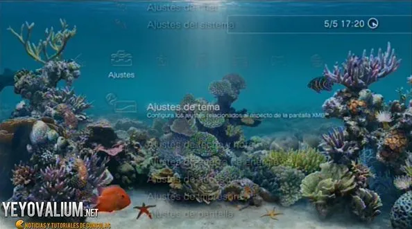 Tema dinámico Aquarium para PS3
