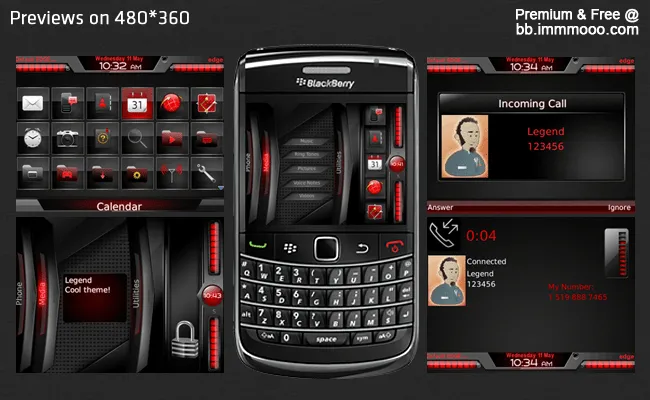 Tema Premium LEGEND gratis para BlackBerry Bold 9700 y 9780 (Os6 ...