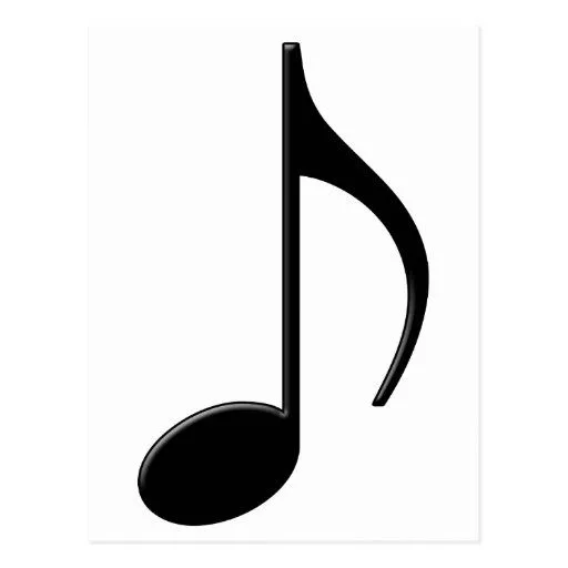 Temblor - símbolo de música de la octava nota tarjeta postal de ... Temblor - símbolo de música de la octava nota tarjeta postal de ...