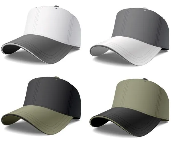 Templates de gorras vectorizadas – Puerto Pixel | Recursos de Diseño
