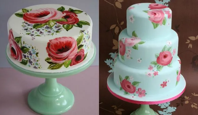 Tendencias 2014: pasteles de boda pintados a mano - Los detalles ...