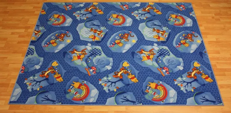 Teppich Spielteppich Winnie Pooh Picknick blau 200x160cm NEU! | eBay