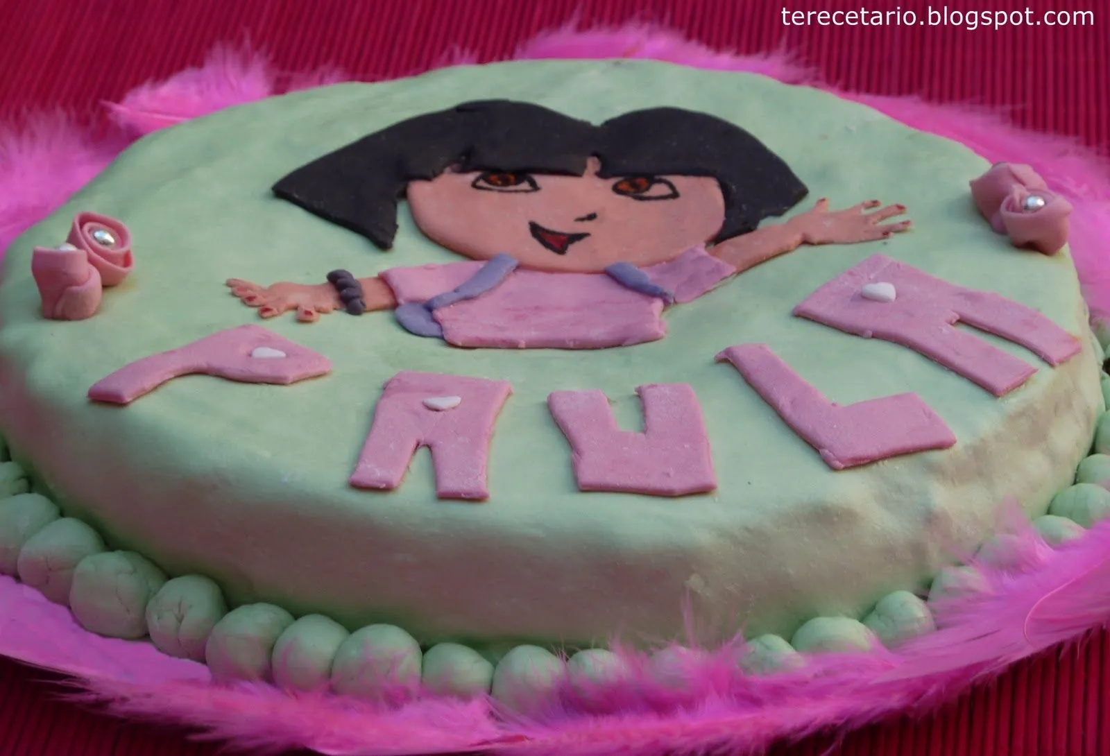TERECETARIO: TARTA FONDANT DORA EXPLORADORA TERECETARIO: TARTA FONDANT DORA EXPLORADORA
