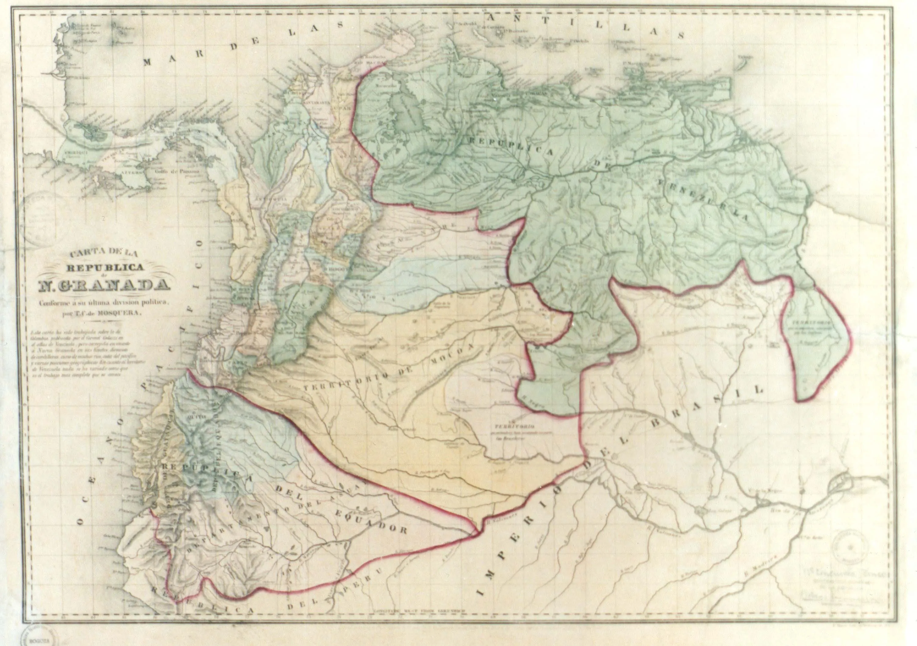 Territorio nacional, cartografía y poder en la Nueva Granada (Colombia) a  mediados del siglo XIX