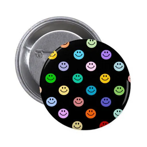 Teste padrão multicolorido do smiley face do arco- boton de Zazzle.