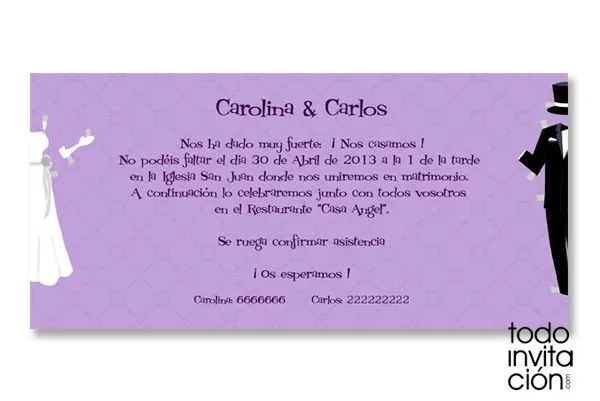 Texto invitaciónes de boda originales y divertidas - Imagui