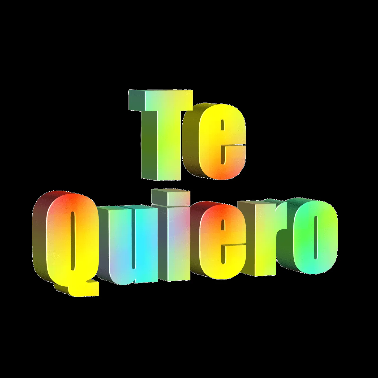 Texto "Te Quiero" en 3D - **El blog del diseñador descargar Texto "Te Quiero" en 3D - **El blog del diseñador descargar
