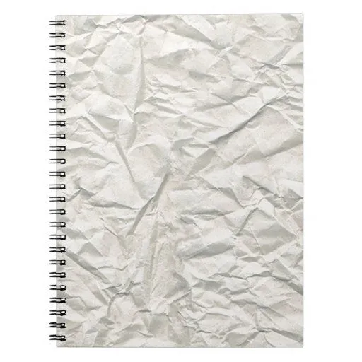 Textura de papel arrugada crema libretas | Zazzle