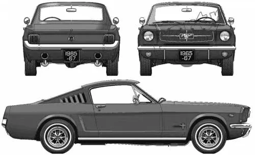 The-Blueprints.com - Blueprints > Coches > Ford > Ford Mustang 289 ...