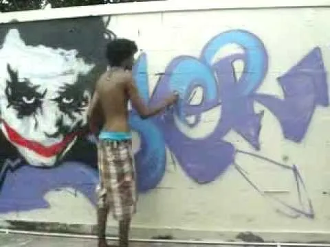 The Dark Knight Joker Graffiti - YouTube