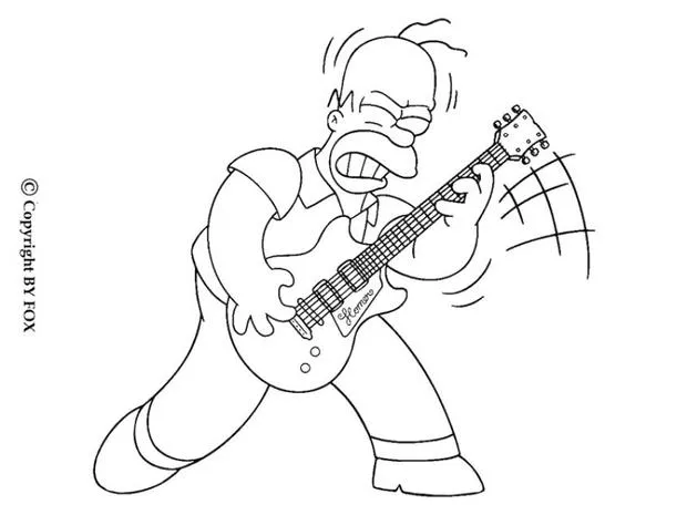 THE SIMPSONS coloring pages - The Simpson family and the squirrels