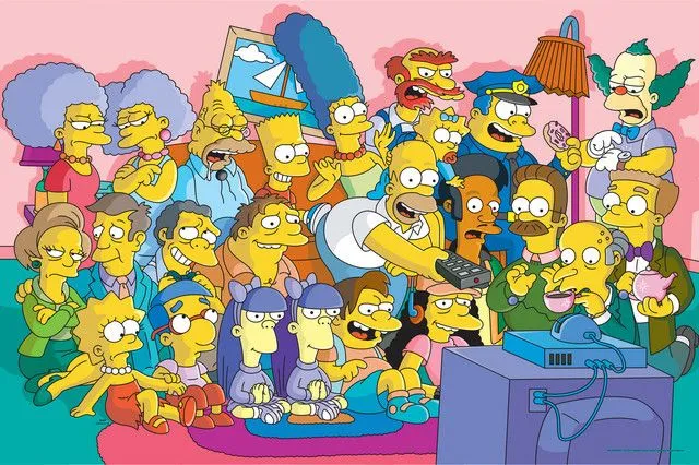 The Simpsons Watching TV Wall Art - Modern - Artwork - by Oriental ...