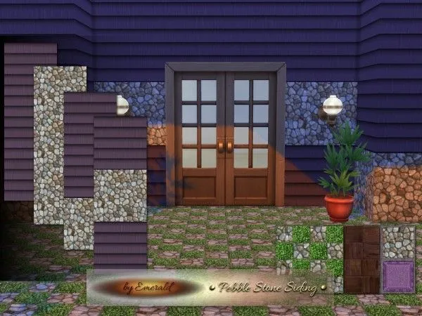 The Sims Resource: Pebbes Stones Siding by emerald • Sims 4 Downloads