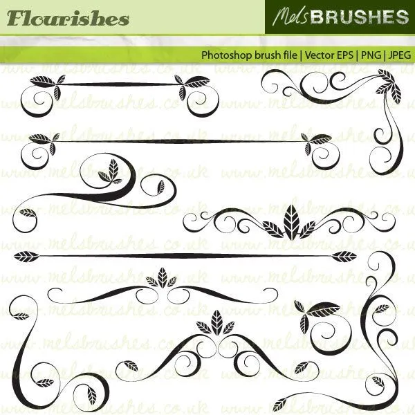 This set of elegant flourishes is designed to be used for corners ...